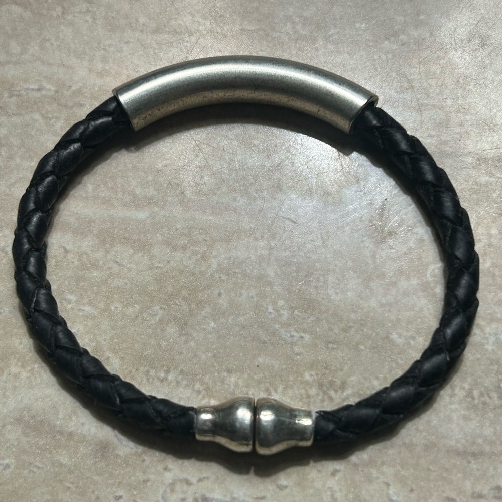The Men's Store Black Braided Bracelet